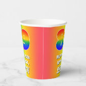 89誕生日: カラフル、おもしろいレインボーパターン# 89 紙コップ (右)