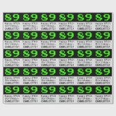 89誕生日 – ネディ/オタク系のスタイル「89」と名前 ラッピングペーパー (フラット)