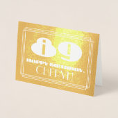 89誕生日：名前+インスパイアアールデコLook "89" 箔カード (正面)