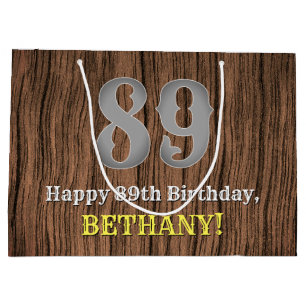 89誕生日: Country インスパイア Western Look, Name ラージペーパーバッグ