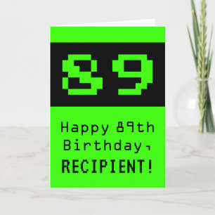 89誕生日: Nerdy / オタク系のスタイル"89"と名前 カード