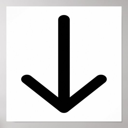 89620黒い矢印(下方向) ポスター (正面)