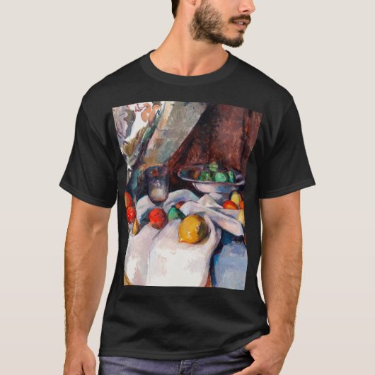 898 ポール・セザンヌ リンゴのある静物画 Tシャツ (正面)