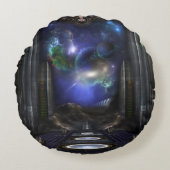 89-123-A9p2愛西庵7レポート円枕 ラウンドクッション (正面)