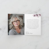 89 & Fabulous Orchid Photo Birthday Greeting Card カード (内部)