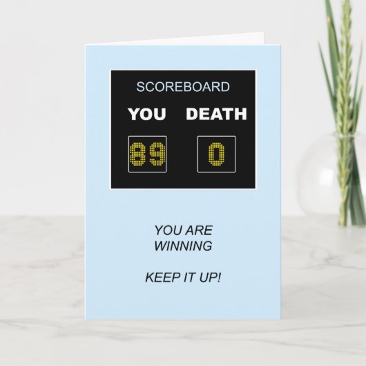 89th誕生日スコアボード カード (正面)