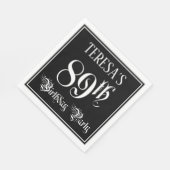 89th Birthday Party – スクリプファンシート+名前をカスタムする スタンダードランチョンナプキン (角)