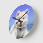 8"アクリル製の大時計の私の犬の写真 ラウンド壁時計 (傾斜)