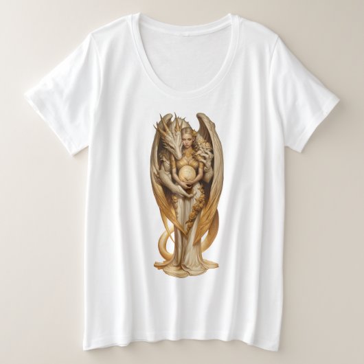 #8 ドラゴン・レディ プラスサイズTシャツ (デザイン正面)