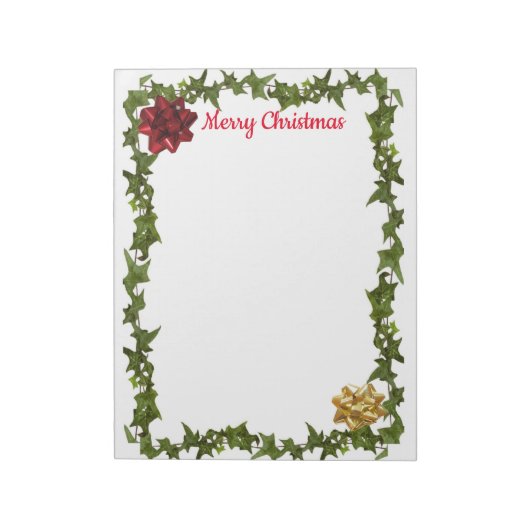 8.パーソナライズされた5 x 11クリスマスノートパッド ノートパッド (回転)