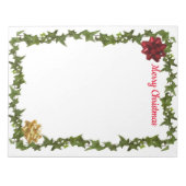 8.パーソナライズされた5 x 11クリスマスノートパッド ノートパッド (正面)