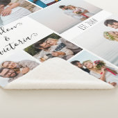 8 モダンフォトコラージュエレガントスクリプパーソナライズされた シェルパブランケット (3/4)