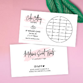 8"ラウンドケーキ切断ガイド2x1"部分サイズ エンクロージャーカード