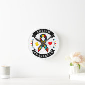 8"円形アクリル製壁時計 ラウンド壁時計 (ホーム)