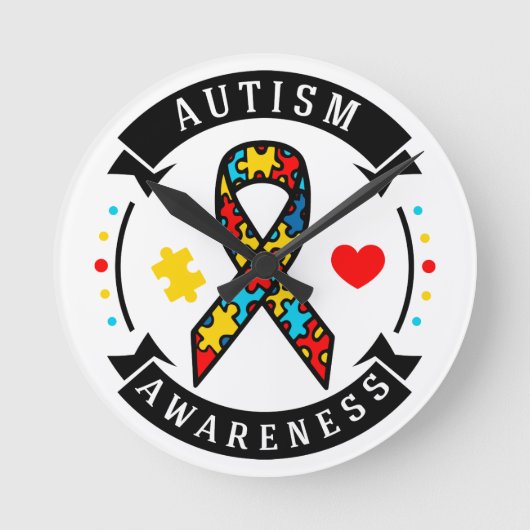 8"円形アクリル製壁時計 ラウンド壁時計 (正面)