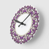 8"円形アクリル製壁時計 ラウンド壁時計 (傾斜)