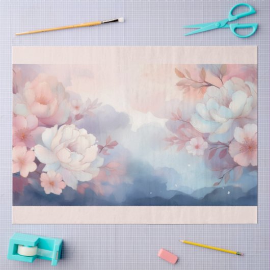 #8 幻想的な花の花弁デザイン 薄葉紙 (クラフト)