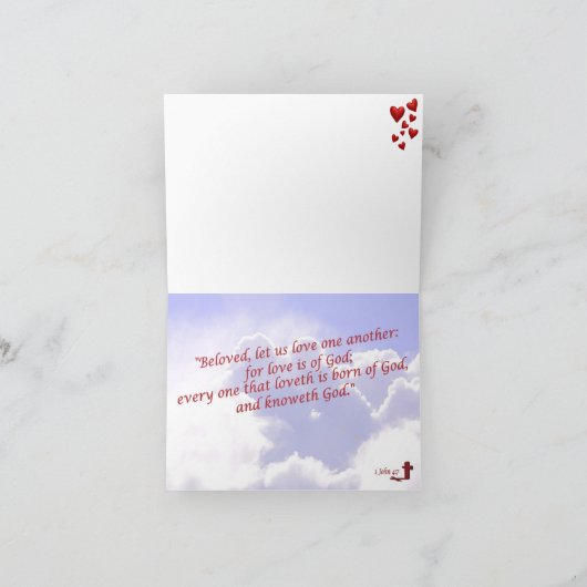 8. 愛は上記の宗教バレンタインのデザインからあります シーズンカード (内部)