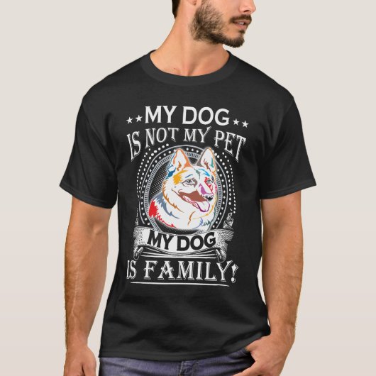 8 私にとって犬はペットではなく家族です Tシャツ (正面)