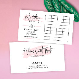 8"角結婚形ケーキ切断ガイド2x1"サービス エンクロージャーカード