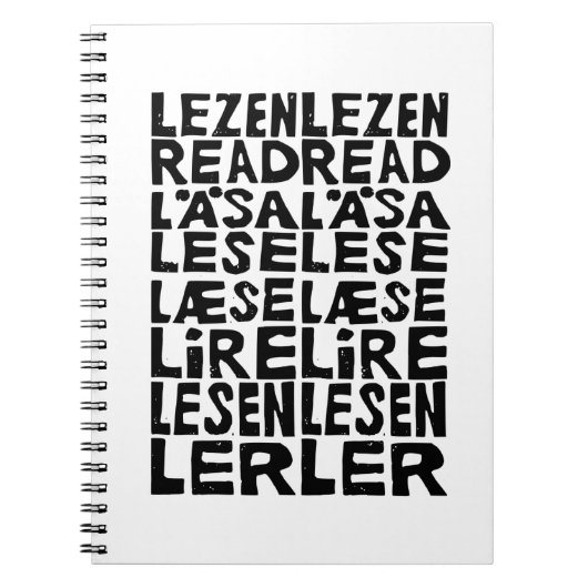 8 読言語リノプリントスパイラルフォトノートブック ノートブック (正面)