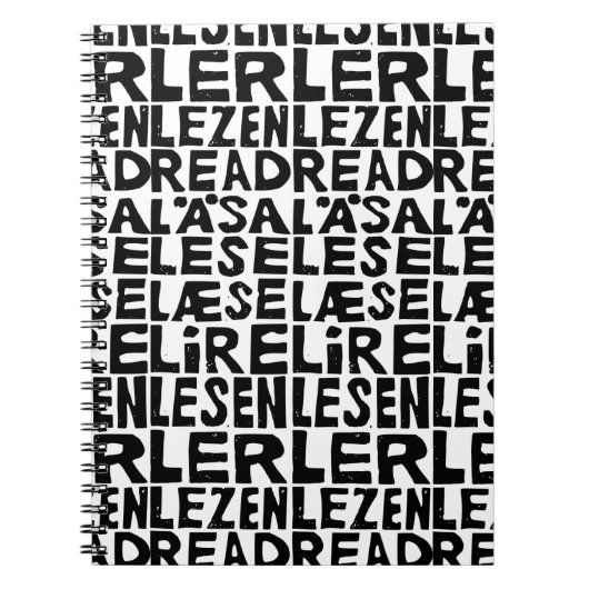 8 読言語リノプリントスパイラルフォトノートブック ノートブック (正面)