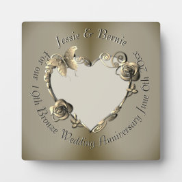 8,19周年記念撮影結婚バラハート フォトプラーク