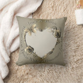8,199周年記念結婚バラハート クッション (ブランケット)