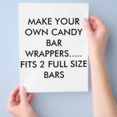 8.1/2 X 11フルサイズキャンディバーラッパー チラシ (手)