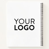 8.5インチx 11インチらせんノート – 黒 ノートブック (裏面)