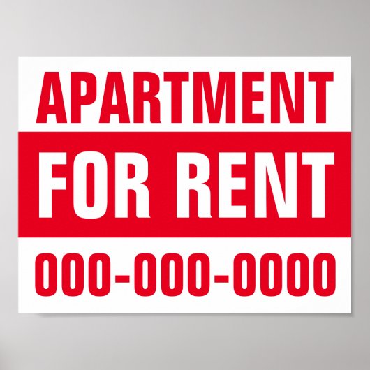 8.5インチX 11インチアパートメントフォーレント紙 ポスター (正面)