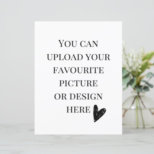 8.5インチx 11インチエンクロージャカードのパーソナライズ – ポートレート (スタンド正面)