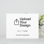 8.5インチx 11インチフラットシート – 折り曲げプログラム (スタンド正面)