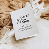 8.5インチx 11インチフラットシート – 折り曲げ結婚式 プログラム