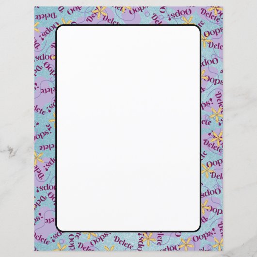 8.5インチx 11インチ紙固定式OOPS削除 (正面)