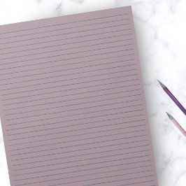 8.5インチx 11インチ青素朴線カレッジルール ノートパッド