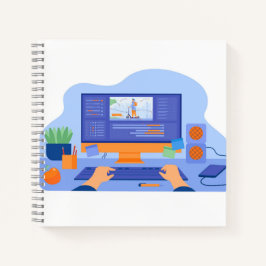 8.5インチx 8.5インチスパイラルノートブック ノートブック