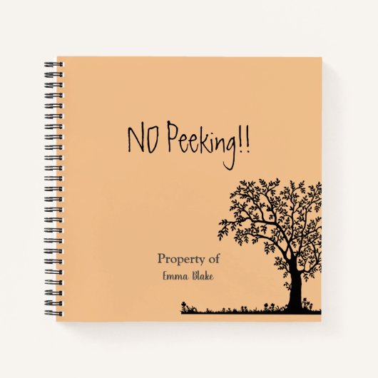 8.5カスタムインチx 8.5インチらせんスケッチブック ノートブック (正面)