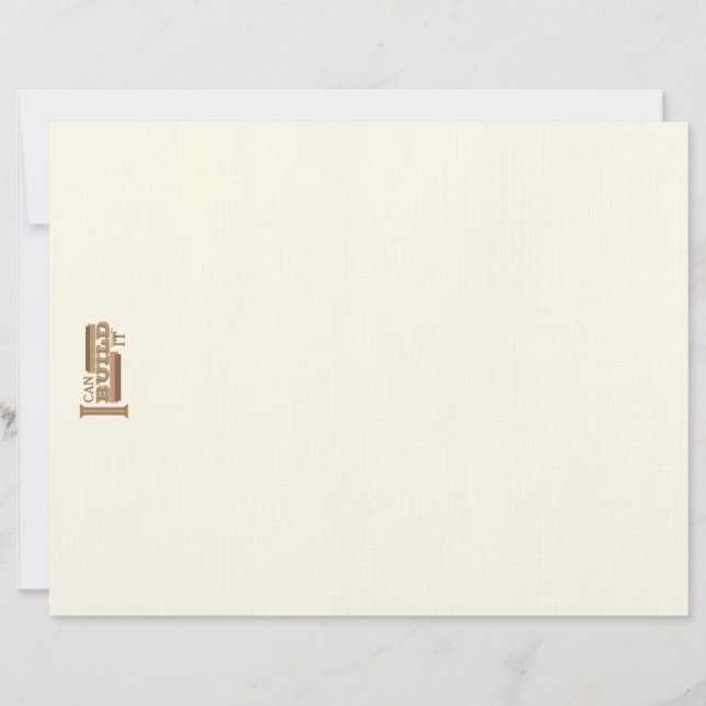 8.5"×11"レターヘッドと封筒 I Can Build It レターヘッド (正面)