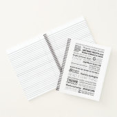 8.5 x 11のハードカバーノートブックの新しいABC ノートブック (内部)