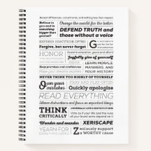 8.5 x 11のハードカバーノートブックの新しいABC