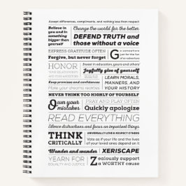 8.5 x 11のハードカバーノートブックの新しいABC ノートブック