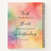 8.5 x 11らせんノートブック表示箴言3:5 ノートブック (裏面)