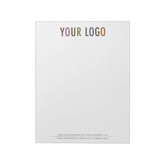 8.5 x 11カスタム文字サイズメモ帳とロゴ ノートパッド (回転)