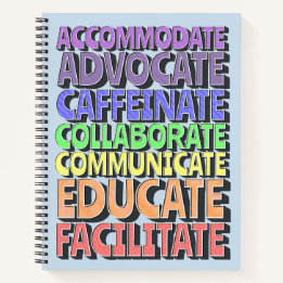 8.5 x 11スパイラルノートブック – 先生の日（青） ノートブック