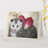 8.5 x 11折りたたみグリーティングカード（エンジェルダン） カード (黄色い花)