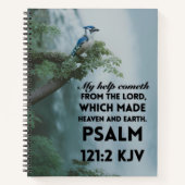 8.5 x 11 スパイラルノート Psalm 121:2 KJV ノートブック (正面)