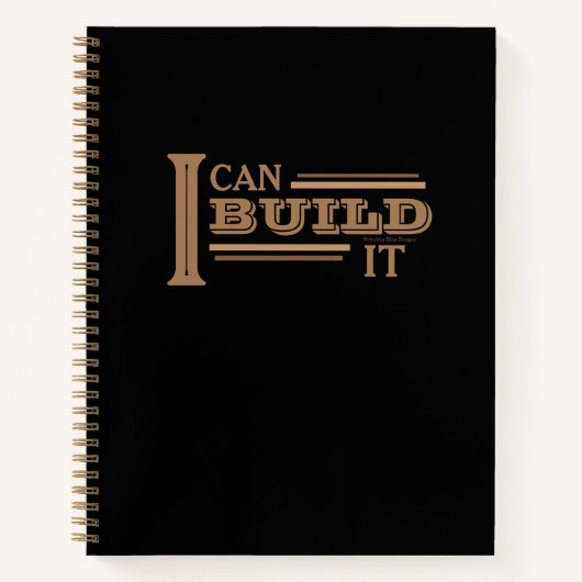 8.5" x 11" ビルダーズプランナー I Can Build It ノートブック (正面)