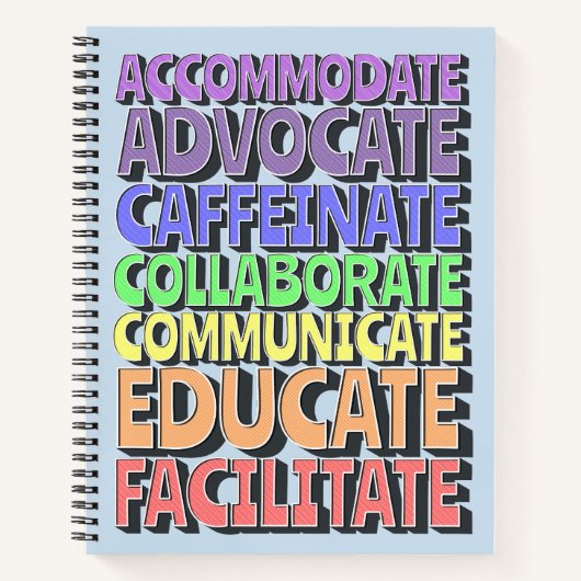 8.5 x 11 Spiral Notebook - A Teacher's Day ノートブック (正面)