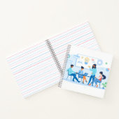 8.5" x 8.5" スパイラル ノートブック (内部)